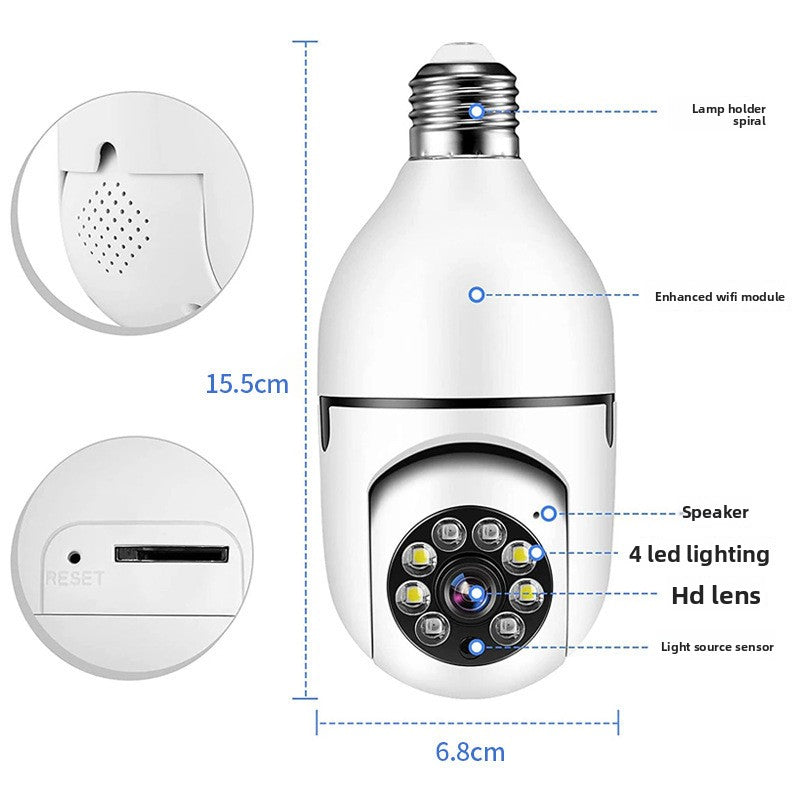 ProGuard Smart Light Bulb Security Camera  360 WiFi Surveillance with Night Vision